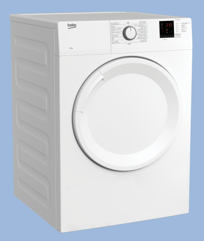 DA8112PX0W: เครื่องอบผ้า (ระบายอากาศออก, 8 กก.)