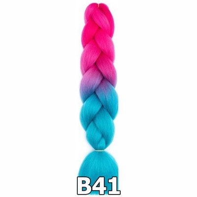 ไหมไฟเบอร์ ไหมถักผม ถักเปีย : สีไฮไลท์ 2 โทน (ความยาว 60 ซม.)