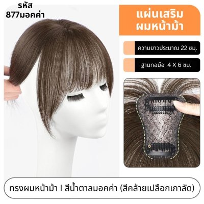 แผ่นเสริมผมด้านหน้า ผมแท้ รหัส877-899 ตาข่ายตรงกลางทอมือรูปตัวT 4x6 ซม. : ความยาว 22-25 ซม. ตาข่ายทอมือรุ่นนี้เล็ก ปกปิดได้น้อย เหมาะสำหรับคนที่ต้องการเสริมความหนาด้านหน้าผม ไม่เหมาะสำหรับปิดผมขาว หรือผมบางมากค่ะ