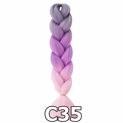 ไหมไฟเบอร์ ไหมถักผม ถักเปีย : สีไฮไลท์ 3 โทน (ความยาว 60 ซม.)