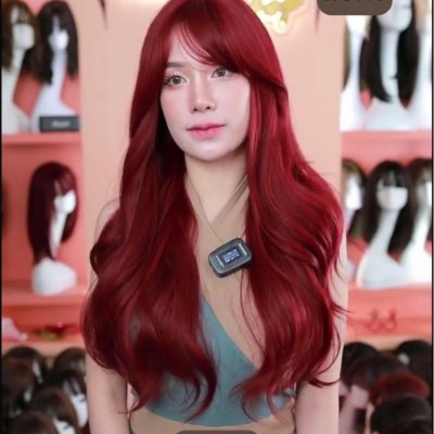 รหัส IF - วิกผมลอนสวอนยาว - หน้าม้า (ป้ายขาว) ความยาว 67 ซม. (แถมเน็ต+ขาตั้ง+ของแถม)