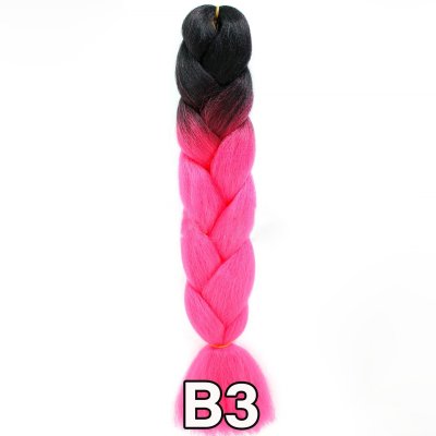 ไหมไฟเบอร์ ไหมถักผม ถักเปีย : สีไฮไลท์ 2 โทน (ความยาว 60 ซม.)