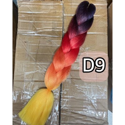 ไหมไฟเบอร์ ไหมถักผม ถักเปีย : สีไฮไลท์ 4 โทน (ความยาว 60 ซม.)