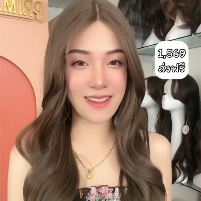 รหัส SZ90 วิกกึ่งทอมือตัว T ผมลอนยาว(ป้ายขาว) ความยาว 65 ซม. **แถมเน็ตถุงน่อง+ขาตั้ง+หวี+สเปรย์**