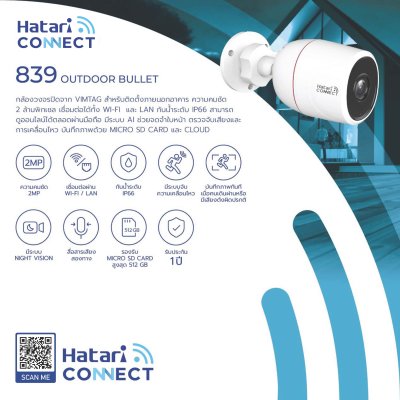 Hatari Connect 839 - กล้องวงจรปิดไร้สาย