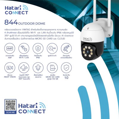 Hatari Connect 844 - กล้องวงจรปิดไร้สาย