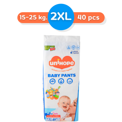 ผ้าอ้อมสำเร็จรูป Unihope มีกลิ่นหอม (แบบกางเกง)