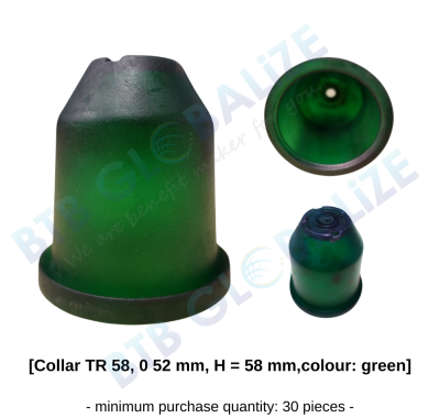 Gripper Rubber Collar [colour: green 72 Shore A] TR 58, Dia= 52 mm, H = 58 mm,  01CS-0001-01