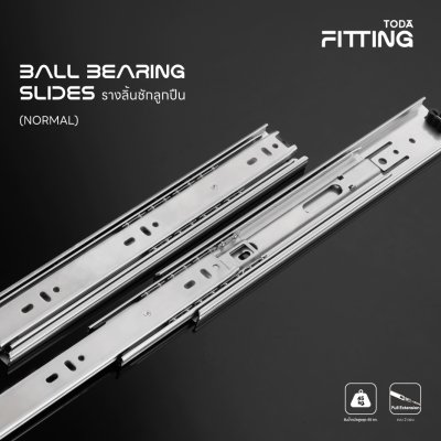 รางลิ้นชักลูกปืนรับข้าง 2 ตอน | Ball Bearing