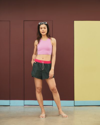 Swim & Gym Active Crop Top (Built-in Bra)