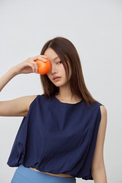 Balloon Hem Pumpkin Top