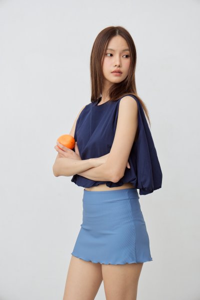 Balloon Hem Pumpkin Top