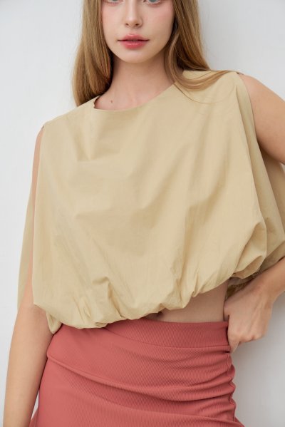 Balloon Hem Pumpkin Top