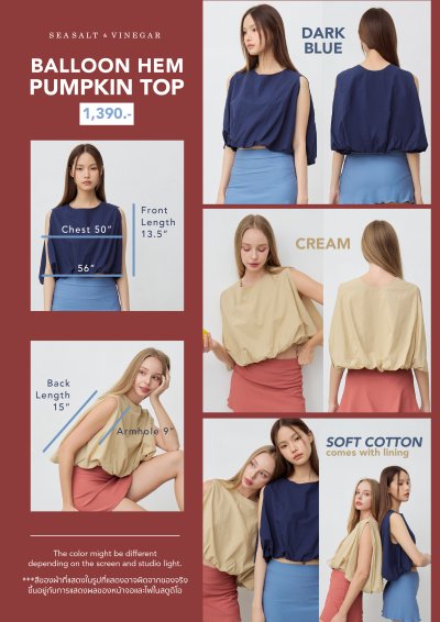 Balloon Hem Pumpkin Top