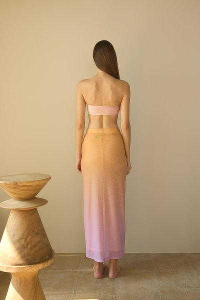Twin Flowers - Mesh Ombre Skirt