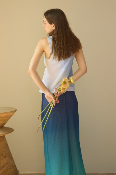 Twin Flowers - Mesh Ombre Skirt