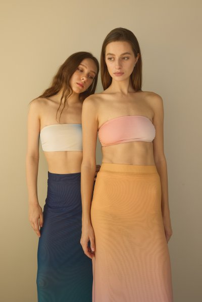 Twin Flowers - Mesh Ombre Skirt