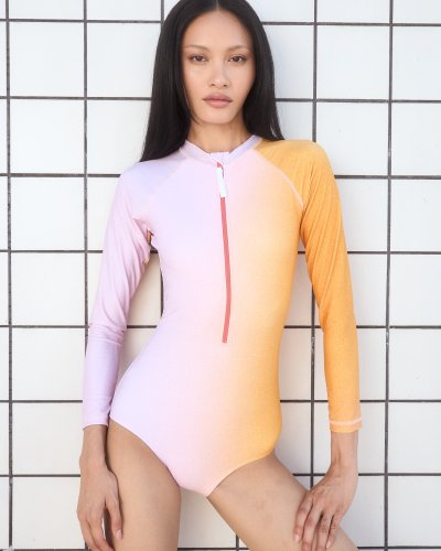 Sporty City Pop Long Sleeve Swimsuit