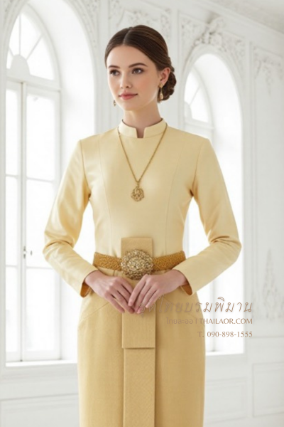 ชุดไทยบรมพิมาน สีทอง (TB 014)
