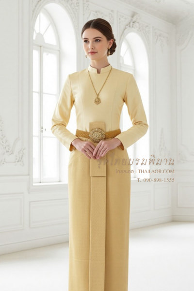 ชุดไทยบรมพิมาน สีทอง (TB 014)