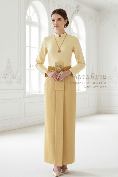 ชุดไทยบรมพิมาน สีทอง (TB 014)