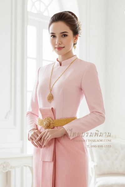 ชุดไทยบรมพิมาน สีชมพู (TB 010)
