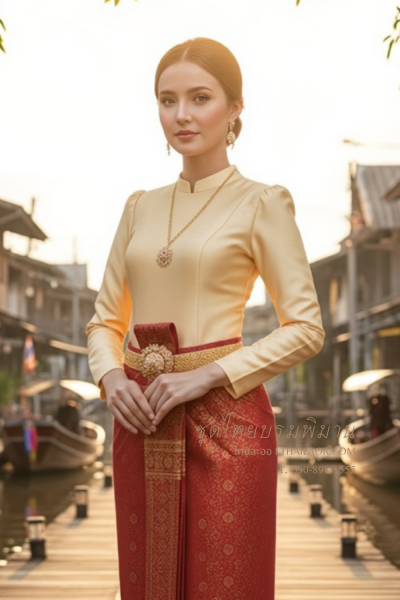 ชุดไทยบรมพิมาน สีทองแดง (TB 052)