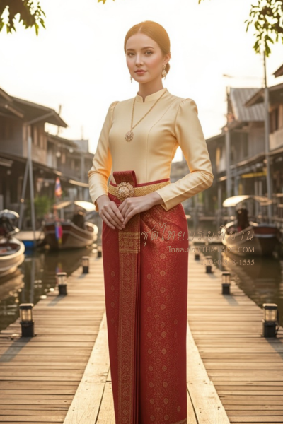 ชุดไทยบรมพิมาน สีทองแดง (TB 052)