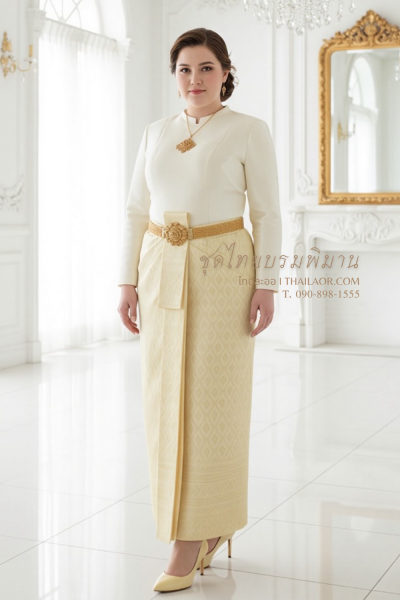 ชุดไทยบรมพิมาน สีทอง (TB 029)