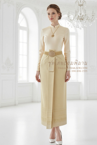 ชุดไทยบรมพิมาน สีทอง (TB 005)