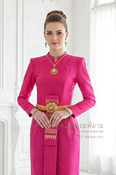 ชุดไทยบรมพิมาน สีบานเย็น (TB 026)