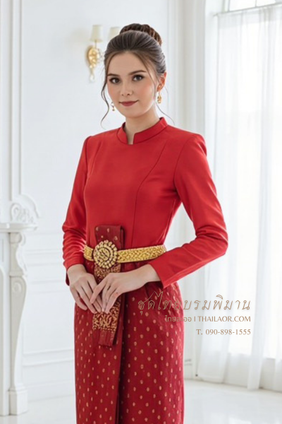 ชุดไทยบรมพิมาน สีแดง (TB 024)
