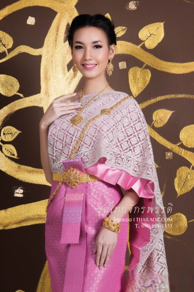 ชุดไทยจักรพรรดิ สีกลีบบัวเทา (TCP 013)