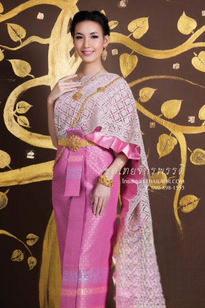 ชุดไทยจักรพรรดิ สีกลีบบัวเทา (TCP 013)