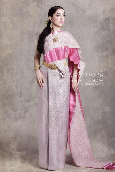 ชุดไทยจักรพรรดิ สีชมพูเงิน (TCP 003)