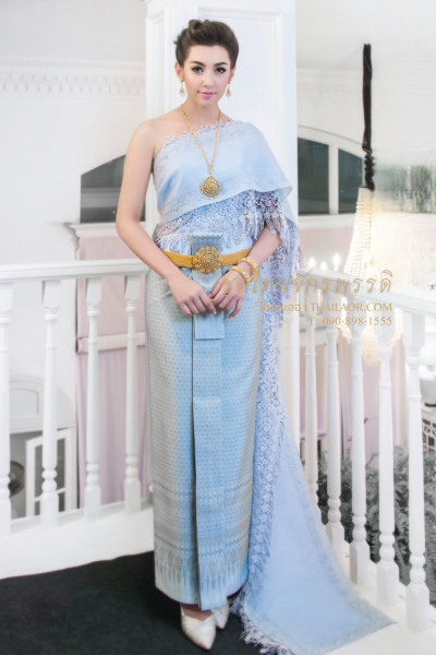 ชุดไทยจักรพรรดิ สีฟ้าเงิน (TCP 002)