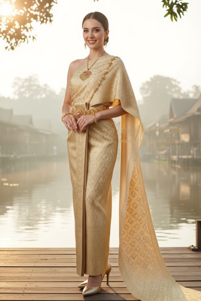 ชุดไทยจักรพรรดิ สีทอง (TCP 025)