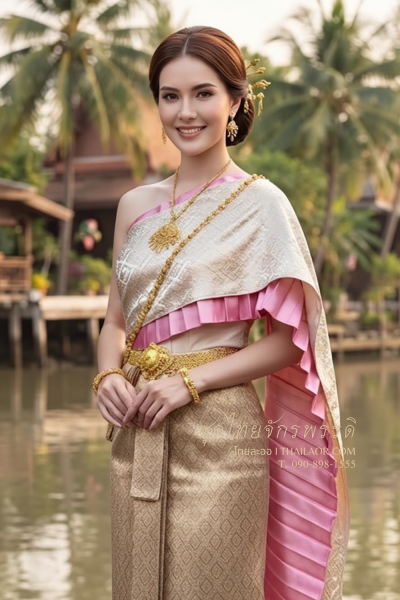 ชุดไทยจักรพรรดิ สีกลีบบัว (TCP 030)