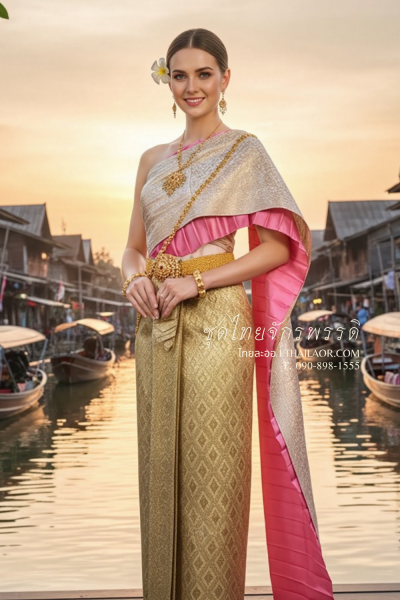ชุดไทยจักรพรรดิ สีกลีบบัว (TCP 016)