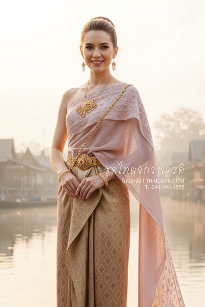 ชุดไทยจักรพรรดิ สีชมพูกลีบบัว (TCP 001)