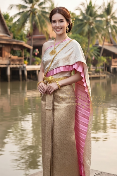 ชุดไทยจักรพรรดิ สีกลีบบัว (TCP 030)