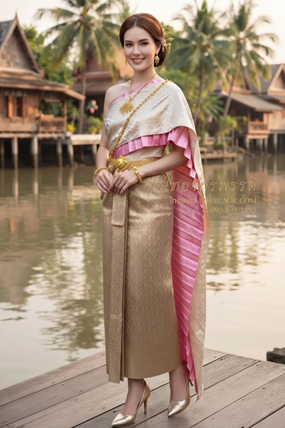 ชุดไทยจักรพรรดิ สีกลีบบัว (TCP 030)