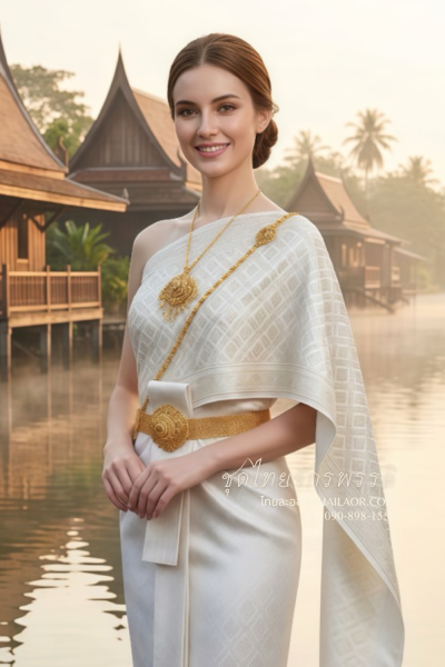 ชุดไทยจักรพรรดิ สีงาช้าง (TCP 019)