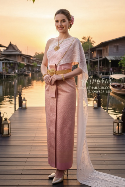 ชุดไทยจักรี สีชมพู (TCK 002)