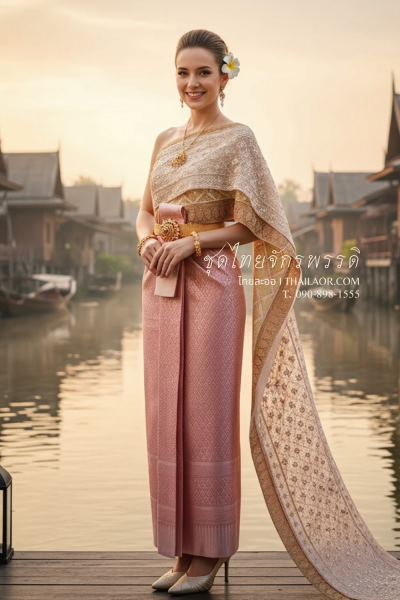 ชุดไทยจักรพรรดิ สีชมพู (TCP 009)