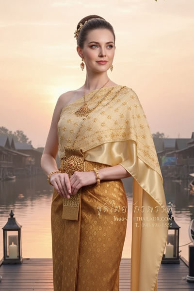 ชุดไทยจักรพรรดิ สีทองเข้ม (TCP 022)