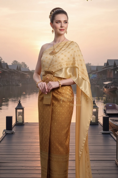 ชุดไทยจักรพรรดิ สีทองเข้ม (TCP 022)