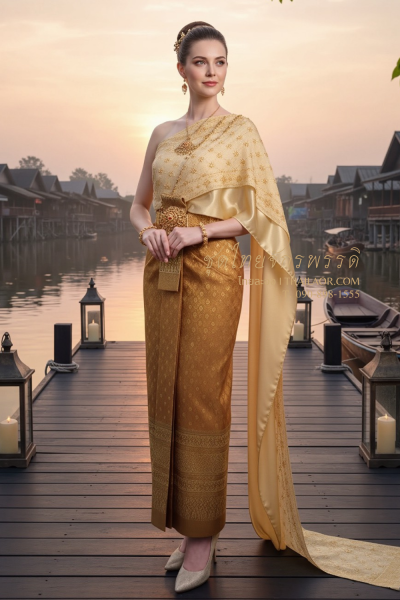 ชุดไทยจักรพรรดิ สีทองเข้ม (TCP 022)