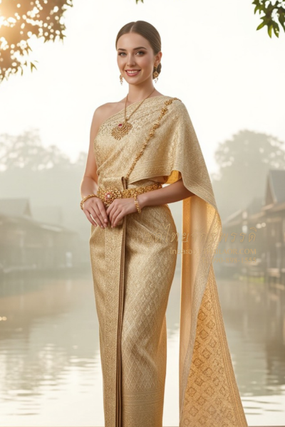 ชุดไทยจักรพรรดิ สีทอง (TCP 025)
