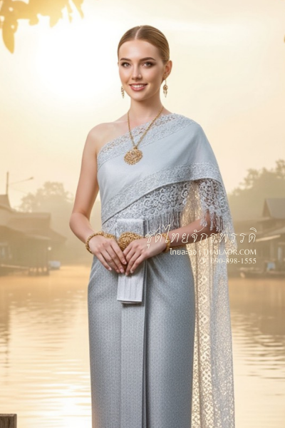 ชุดไทยจักรพรรดิ สีฟ้าเงิน (TCP 008)